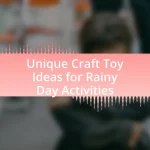 Unique Craft Toy Ideas for Rainy Day Activities