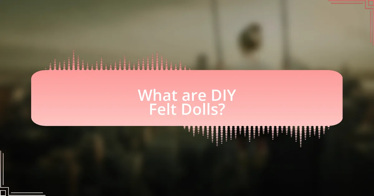 What are DIY Felt Dolls?
