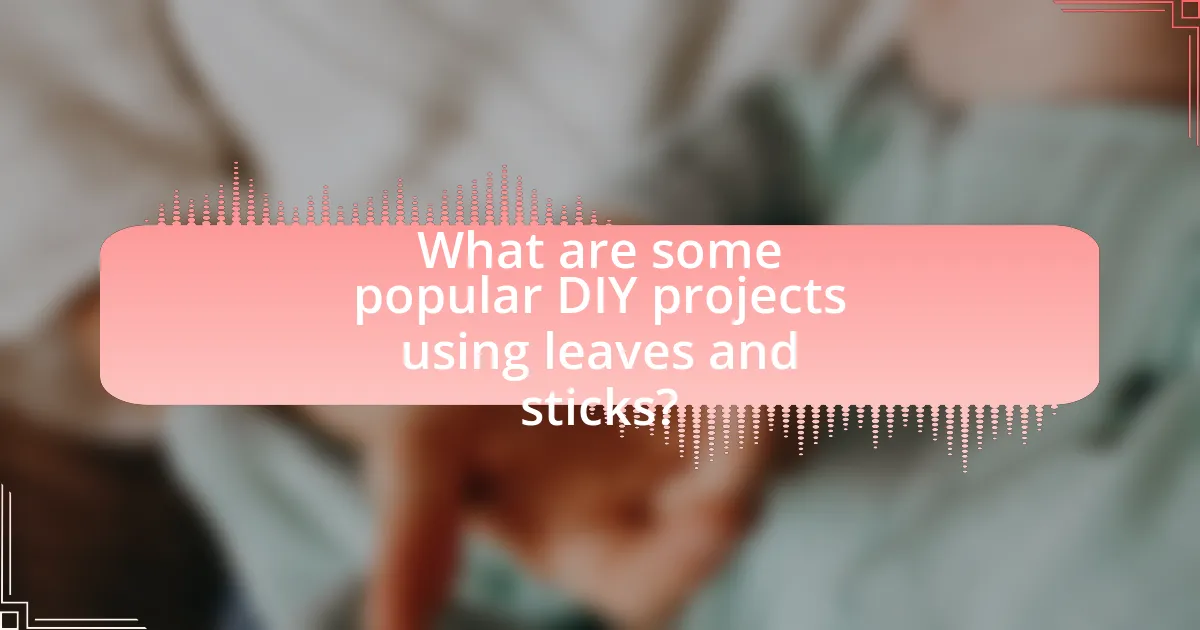 What are some popular DIY projects using leaves and sticks?